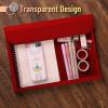 imageMr Pen Red Plastic File Folders  Letter Size Clear Office Document Filing Folders
