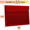 imageMr Pen Red Plastic File Folders  Letter Size Clear Office Document Filing Folders
