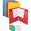 imageMr Pen 4 Pocket Folders 4 Pack Vibrant Colors 3 Hole Punched School Folders with Pockets for 3 Ring BinderVibrant