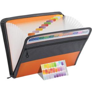 imageMr Pen Accordion File Organizer 13 Pockets Green Document Organizer Expanding File Folder Organizer Accordion Folders for Documents Accordian Folder Accordian File OrganizerOrange