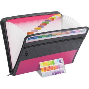 imageMr Pen Accordion File Organizer 13 Pockets Green Document Organizer Expanding File Folder Organizer Accordion Folders for Documents Accordian Folder Accordian File OrganizerPink