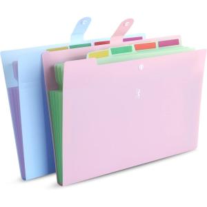imageMr Pen Expanding File Folder 2 Pack 5 Pocket Accordion Folder with Labels A4Letter Size Waterproof and Tearproof