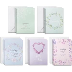 imageMr Pen Sympathy Cards Assortment 15 Count 7 x 10 Inches Includes Envelopes15 Count  5 designs