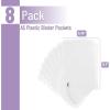 imageMr Pen A5 Plastic Binder Pockets 8 Pieces 6 Ring Binder Holes 8 Pcs Clear Envelopes for Cash Money Organizer Lightweight Easy to Carry