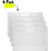 imageMr Pen Clear Plastic Envelopes 4 Pack A4 Letter Size Plastic Envelopes with Snap Closure Poly Envelopes Clear Plastic Folders Plastic Document Holder Plastic Envelopes Clear EnvelopesA 4 Packclear