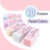imageMr Pen Erasers 10 Pack Pencil Eraser Bright Colors Erasers for Pencils Mr Pen Erasers Erasers for School Large Eraser Block Erasers for School Rubber Eraser Large Erasers for SchoolPastel Colors