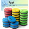 imageMr Pen Mini Dry Eraser 24 Pack  Magnetic Whiteboard ErasersRound  Bright Colors