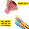 imageMr Pen Pencil Erasers Set 6pc Pink Erasers and 60pc Pencil Top Erasers Pencil Eraser Pencil Erasers Topper Erasers for Pencils Top Erasers for Kids Pink Erasers Cap Erasers Eraser Tops