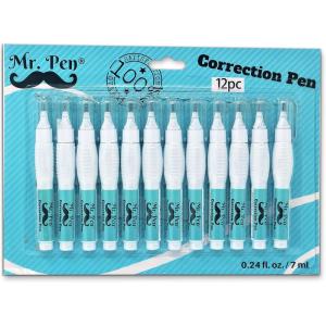 imageMr Pen Correction Pen Correction Fluid Pack of 12 Correction liquid White White Correction Fluid White Fluid White Correction Tape Pen Fluid