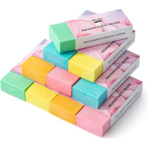 imageMr Pen Erasers 10 Pack Pencil Eraser Bright Colors Erasers for Pencils Mr Pen Erasers Erasers for School Large Eraser Block Erasers for School Rubber Eraser Large Erasers for SchoolBright Colors