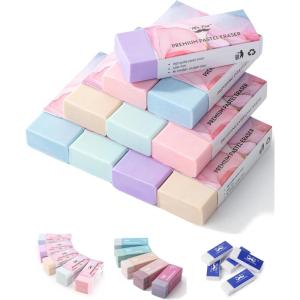 imageMr Pen Erasers 10 Pack Pencil Eraser Bright Colors Erasers for Pencils Mr Pen Erasers Erasers for School Large Eraser Block Erasers for School Rubber Eraser Large Erasers for SchoolPastel Colors