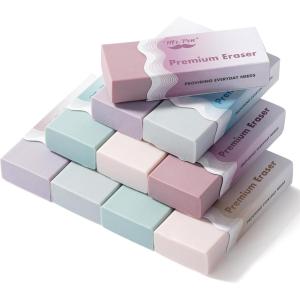 imageMr Pen Erasers 10 Pack Pencil Eraser Bright Colors Erasers for Pencils Mr Pen Erasers Erasers for School Large Eraser Block Erasers for School Rubber Eraser Large Erasers for SchoolWavy Sleeve Morandi Colors