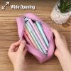 imageMr Pen Silicone Pencil Case Dusty Pink Pencil Pouch Pencil Case Small Pencil Pouch Aesthetic Silicone Pencil Pouch Pencil Case Aesthetic Pencil Bag Pencil Pouch for Women Makeup PouchDusty Pink