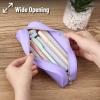 imageMr Pen Silicone Pencil Case Dusty Pink Pencil Pouch Pencil Case Small Pencil Pouch Aesthetic Silicone Pencil Pouch Pencil Case Aesthetic Pencil Bag Pencil Pouch for Women Makeup PouchPurple