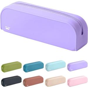 imageMr Pen Silicone Pencil Case Dusty Pink Pencil Pouch Pencil Case Small Pencil Pouch Aesthetic Silicone Pencil Pouch Pencil Case Aesthetic Pencil Bag Pencil Pouch for Women Makeup PouchPurple