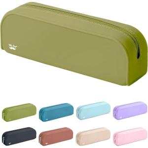 imageMr Pen Silicone Pencil Case Dusty Pink Pencil Pouch Pencil Case Small Pencil Pouch Aesthetic Silicone Pencil Pouch Pencil Case Aesthetic Pencil Bag Pencil Pouch for Women Makeup PouchOlive Green