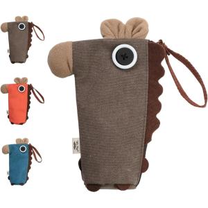 imageMr Pen Standing Pencil Case Animal Pouch  Red Donkey Kids Case for School Cute Pouch for Girls and BoysBrown