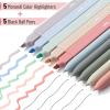imageMr Pen Aesthetic Gel Pens ampamp Highlighters No Bleed 10 Pack  Morandi Color Bible Pens Black InkMorandi