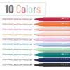 imageMr Pen Aesthetic Pens 10 Pack Assorted Colors Fast Dry No Smear Bible Pens No Bleed Through 07mm Fine Point Pen Ballpoint Pens Ballpoint Fine Tip Pens for Note Taking Pens AestheticEssential tones