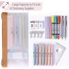 imageMr Pen Clear Pencil Pouch 3 Pack Clear Pencil Case Pencil Bags Clear Pouch Pencil Case for Kids Pencil Case Clear Makeup Pouch Kids Pencil Pouch Pencil Cases Clear Make Up BagAutumn
