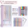 imageMr Pen Clear Pencil Pouch 3 Pack Clear Pencil Case Pencil Bags Clear Pouch Pencil Case for Kids Pencil Case Clear Makeup Pouch Kids Pencil Pouch Pencil Cases Clear Make Up BagSunset