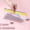 imageMr Pen Clear Pencil Pouch 3 Pack Clear Pencil Case Pencil Bags Clear Pouch Pencil Case for Kids Pencil Case Clear Makeup Pouch Kids Pencil Pouch Pencil Cases Clear Make Up BagAutumn