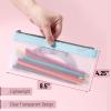 imageMr Pen Clear Pencil Pouch 3 Pack Clear Pencil Case Pencil Bags Clear Pouch Pencil Case for Kids Pencil Case Clear Makeup Pouch Kids Pencil Pouch Pencil Cases Clear Make Up BagSoft Pastel