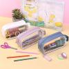 imageMr Pen Clear Pencil Pouch White Clear Pencil Case Pencil Bags Clear Pouch Pencil Case for Kids Pencil Case Clear Makeup Pouch Adults ampamp Kids Pencil Pouch Pencil Cases Clear Make Up BagBlue