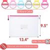 imageMr Pen Mesh Zipper Pouch 6 Pack A4Letter Size Multicolor Modern Style Ideal for Office School Travel