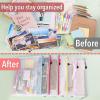 imageMr Pen Mesh Zipper Pouch 6 Pack A4Letter Size Multicolor Modern Style Ideal for Office School Travel