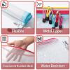 imageMr Pen Mesh Zipper Pouch 6 Pack A4Letter Size Multicolor Modern Style Ideal for Office School Travel