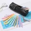 imageMr Pen PU Leather Boho Style Pencil Case Slim Aesthetic Leather PouchBlack