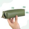 imageMr Pen PU Leather Boho Style Pencil Case Slim Aesthetic Leather PouchGreen
