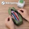 imageMr Pen PU Leather Boho Style Pencil Case Slim Aesthetic Leather PouchGreen