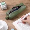 imageMr Pen PU Leather Boho Style Pencil Case Slim Aesthetic Leather PouchGreen