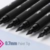 imageMr Pen Pack of 24  Black Felt Tip Pens Fast Dry 07mm Point Fine Point Bible Journaling Planner MarkersBlack  Blue