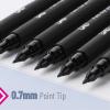 imageMr Pen Pack of 24  Black Felt Tip Pens Fast Dry 07mm Point Fine Point Bible Journaling Planner MarkersBlack