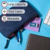 imageMr Pen Pencil Case 3 Pack Blue Felt Fabric Pencil Case Pencil Pouch Felt Pencil Case Felt Pouch Small Pen Bag Pencil Pouch Small Pen Case School Supplies Felt Pencil Bag Pencil Case