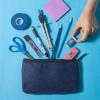 imageMr Pen Pencil Case 3 Pack Blue Felt Fabric Pencil Case Pencil Pouch Felt Pencil Case Felt Pouch Small Pen Bag Pencil Pouch Small Pen Case School Supplies Felt Pencil Bag Pencil Case