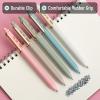 imageMr Pen Retractable Gel Pens  5 Pack Fine Point 05mm Pastel Color Barrels with Gold Clips Fast Dry Ink