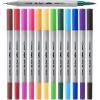 imageMr Pen Dual Tip Brush Pens 12 pcs Morandi ampamp Vintage Adult Coloring Markers Brush Tip Markers Dual Tip Markers Art Markers for Adults Coloring Markers for Adults Brush MarkersVibrant