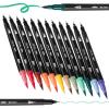 imageMr Pen Dual Tip Brush Pens 12 pcs Morandi ampamp Vintage Adult Coloring Markers Brush Tip Markers Dual Tip Markers Art Markers for Adults Coloring Markers for Adults Brush MarkersMorandi  Vintage