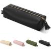 imageMr Pen PU Leather Boho Style Pencil Case Slim Aesthetic Leather PouchBlack