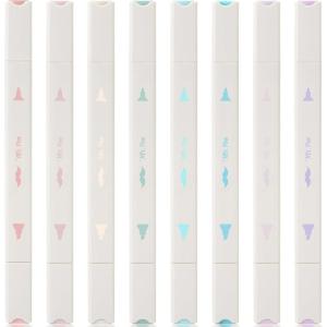 imageMr Pen Aesthetic Highlighters 8 pcs Muted Pastel Colors Doubleended Chisel and Fine Tip No Bleed Bible Highlighter Pastel Highlighter Set Bible Highlighters and Pens No Bleed