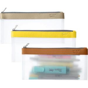 imageMr Pen Clear Pencil Pouch 3 Pack Clear Pencil Case Pencil Bags Clear Pouch Pencil Case for Kids Pencil Case Clear Makeup Pouch Kids Pencil Pouch Pencil Cases Clear Make Up BagAutumn