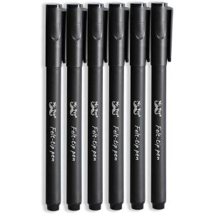 imageMr Pen Pack of 24  Black Felt Tip Pens Fast Dry 07mm Point Fine Point Bible Journaling Planner MarkersBlack