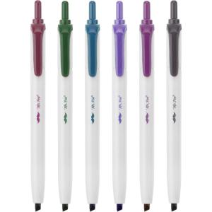 imageMr Pen Retractable Permanent Markers 6Pack Chisel Tip Assorted Colors Click Markers