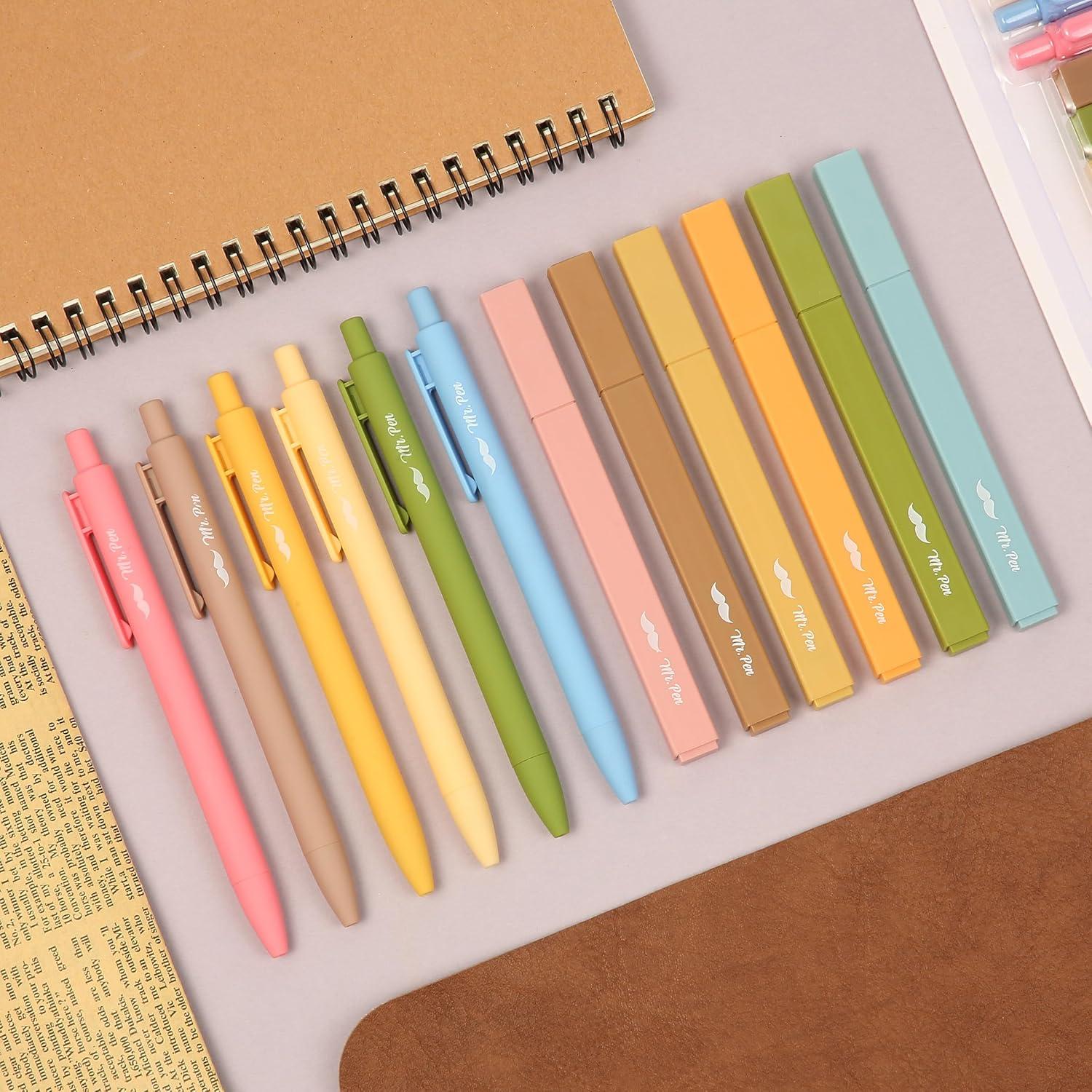 imageMr Pen Aesthetic Highlighters and Gel Pens 8 Pack Assorted Color Highlighters Assorted Color Gel Pens Highlighter Pens Cute Highlighters Gel PensBoho