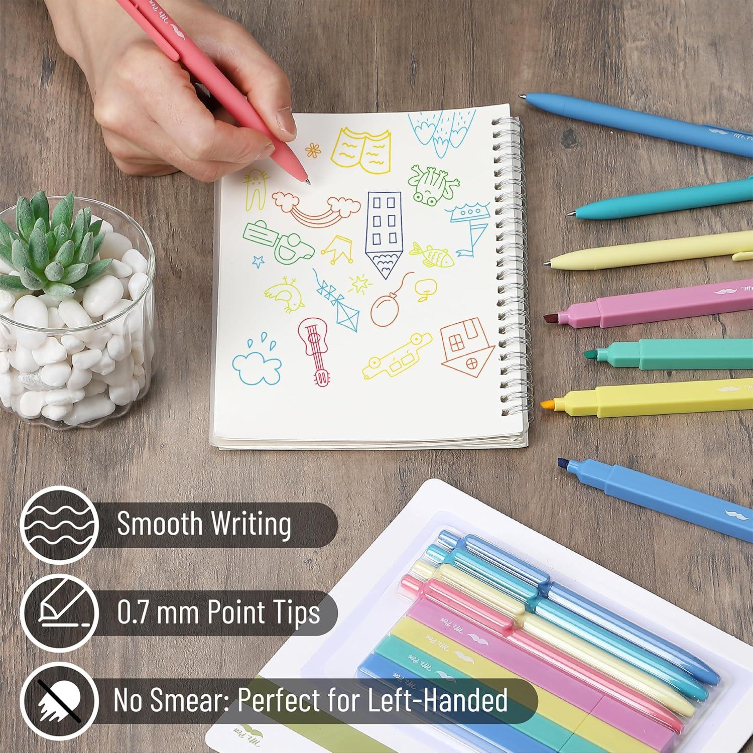 imageMr Pen Aesthetic Highlighters and Gel Pens 8 Pack Assorted Color Highlighters Assorted Color Gel Pens Highlighter Pens Cute Highlighters Gel PensCandy