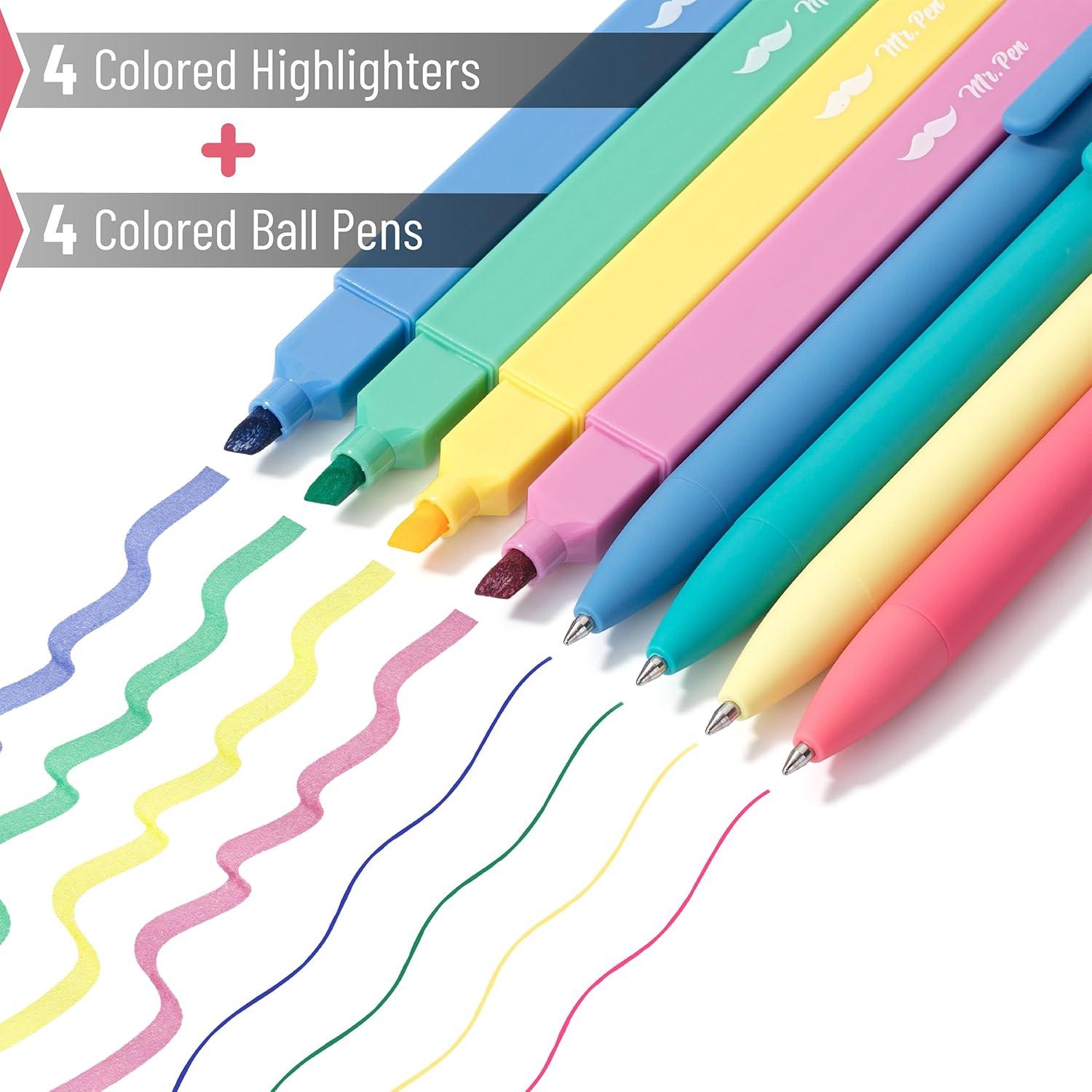 imageMr Pen Aesthetic Highlighters and Gel Pens 8 Pack Assorted Color Highlighters Assorted Color Gel Pens Highlighter Pens Cute Highlighters Gel PensCandy